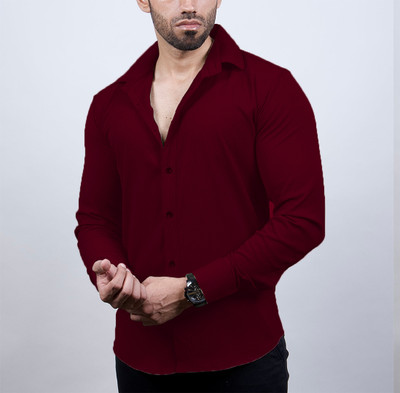 Marmic Fab Men Solid Casual Yellow Shirt