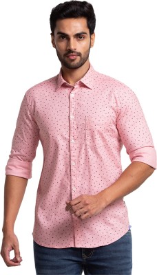 PARX Men Printed Casual Pink Shirt