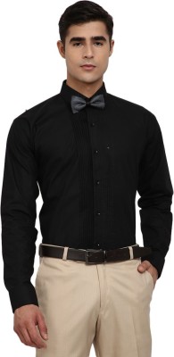 V-MART Men Solid Party Black Shirt