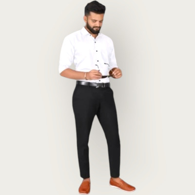 HENDRIX FASHION TREND Men Self Design Casual White Shirt