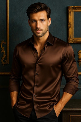 FABDACK Men Solid Casual White Shirt