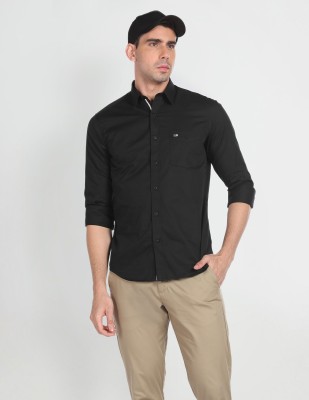 Arrow Sport Men Solid Casual Black Shirt