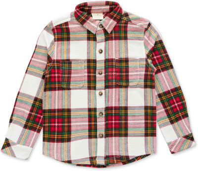 JusCubs Boys Checkered Casual Multicolor Shirt