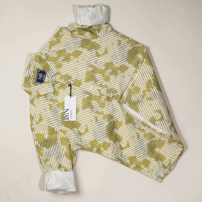 N AND J Men Printed Casual Green Shirt