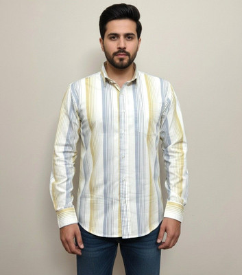 Country Gentleman Men Striped Casual Multicolor Shirt