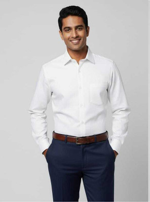 Berlin Fashions Men Solid Formal White Shirt
