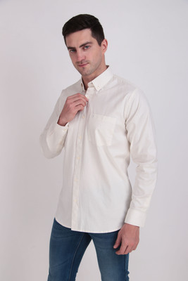 ELAROO CLOTHING Men Washed Casual Beige Shirt