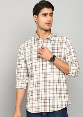 KILLER Men Checkered Casual Brown Shirt