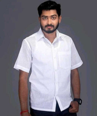 GREATINDFASHION Men Striped Casual White Shirt