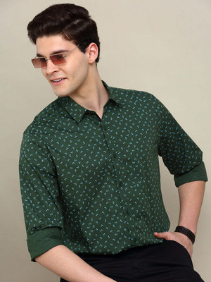 INVICTUS Men Printed Casual Green Shirt