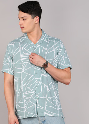 KILLER Men Printed Casual Green Shirt