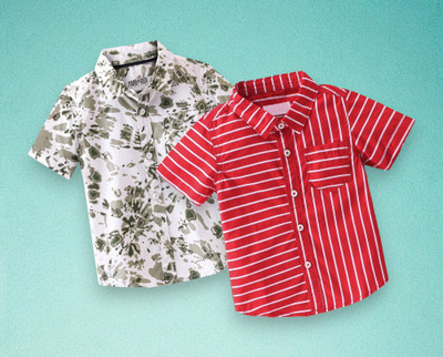 DHEER FASHION Boys Printed Casual Multicolor Shirt