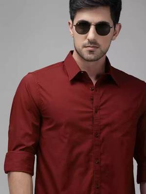 maroon color shirt for men