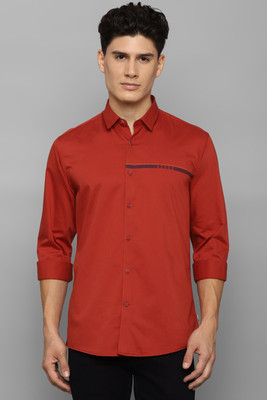 LOUIS PHILIPPE Men Solid Casual Red Shirt