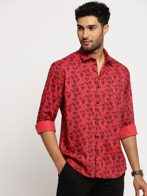 SHOWOFFFF Men Printed Casual Red, Black Shirt