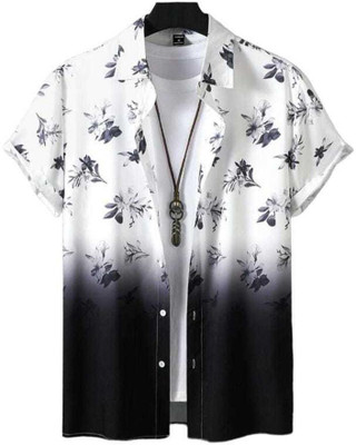 DHAMELIYA ENTERPRISE Men Printed Casual Black Shirt