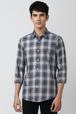 Simon Carter London Men Checkered Casual Grey Shirt