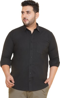 JOHN PRIDE Men Solid Casual Black Shirt