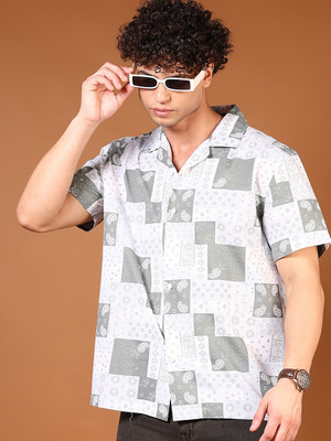 V-MART Men Printed Casual Green Shirt