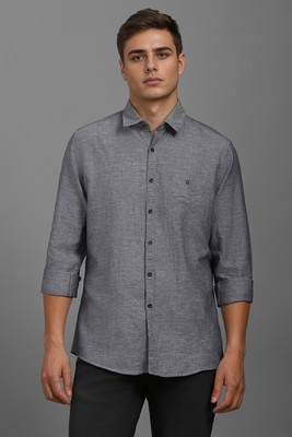 LOUIS PHILIPPE Men Solid Casual Grey Shirt