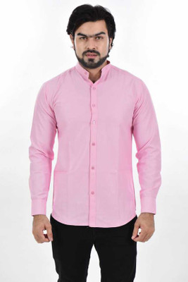 Lee Cross Men Solid Casual Pink Shirt