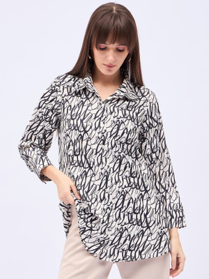 Dressberry Women Dyed/Ombre Casual White Shirt