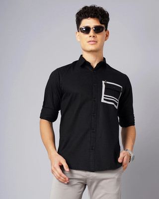 K-Lara Men Printed Casual Black Shirt