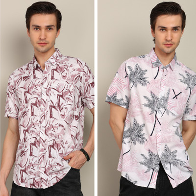 BLYNK Men Printed Casual Multicolor Shirt(Pack of 2)