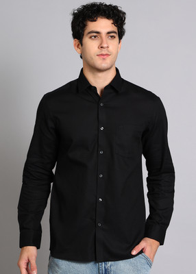 ARROW Men Solid Casual Black Shirt
