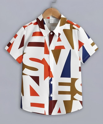 ROAMIES Boys Printed Casual Multicolor Shirt