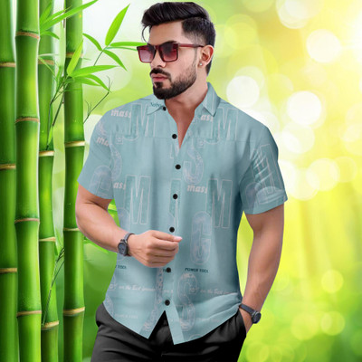 MakeTheStyle Men Printed Casual Green Shirt
