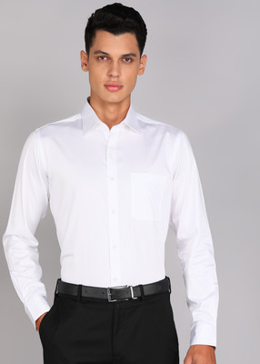 Raymond Men Solid Formal White Shirt