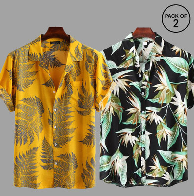 TIGERSNAKE Men Printed Casual Multicolor Shirt(Pack of 2)