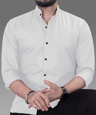 ANP BIHARIKA Men Solid Casual White Shirt