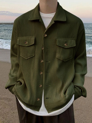 EyeBogler Men Self Design Casual Black Shirt