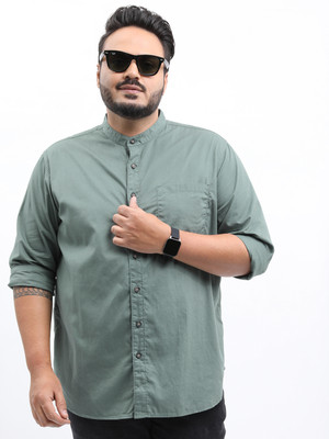 HIGHLANDER Men Solid Casual Light Green Shirt