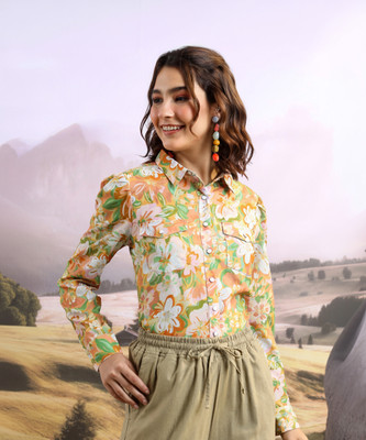 Tokyo Talkies Women Printed Casual Multicolor Shirt