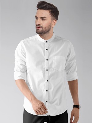 METRONAUT Men Solid Casual White Shirt