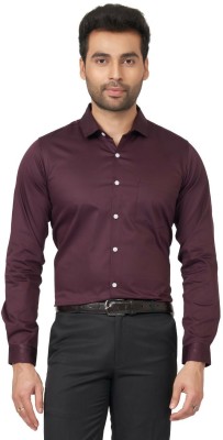 cotton sugar Men Solid Formal Brown Shirt