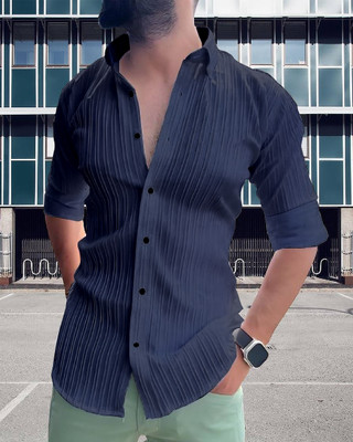 COMBRAIDED Men Self Design Casual Multicolor Shirt