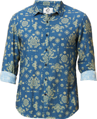 BEING HUMAN Men Solid Casual Green Shirt