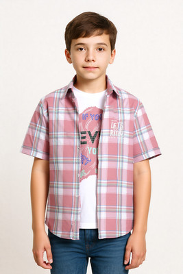 CAVIO Boys Checkered Casual Multicolor Shirt