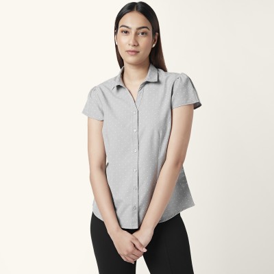 Annabelle by Pantaloons Women Printed Casual Grey Shirt