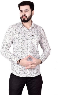 Marc Laurent Men Graphic Print Casual White Shirt