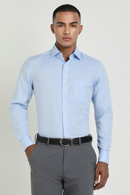 Allen Solly Men Solid Formal Blue Shirt