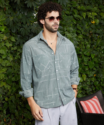 CAMPUS SUTRA Men Polka Print Casual Green Shirt