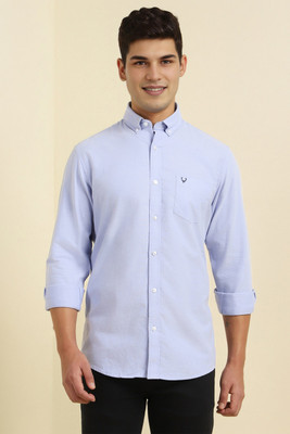 Allen Solly Men Solid Casual Light Blue Shirt