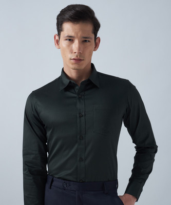 spectre Men Solid Formal Dark Green Shirt