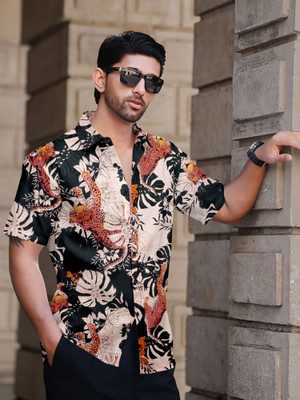 LOOKSY Men Printed Casual Multicolor Shirt