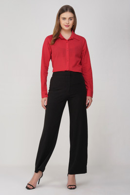 street22 Women Striped Casual Red Shirt